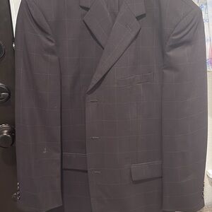 Classic Black Checkered Men's suit
